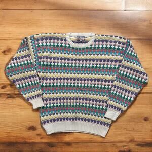 ISLANDER Comfy Sweater Pastel Cute Kawaii Size Large 80s 90s Fairy Kei